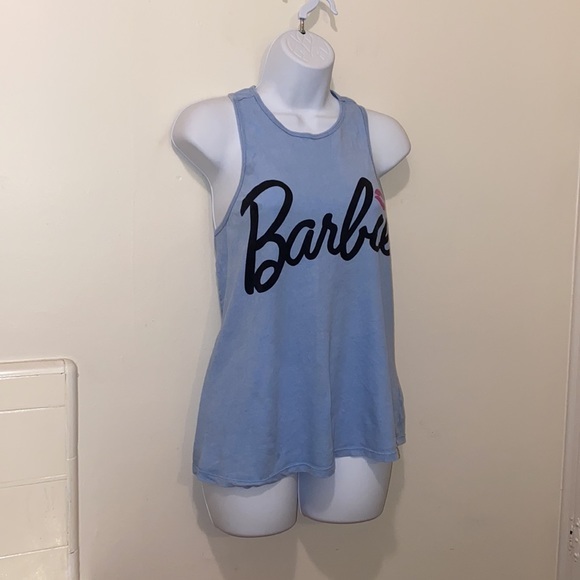 🥳HP🥳Women’s Light Blue Barbie Razorback Tank Top - Picture 3 of 11